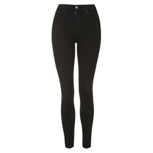 Topshop Jamie Moto Black Skinny Jeans
